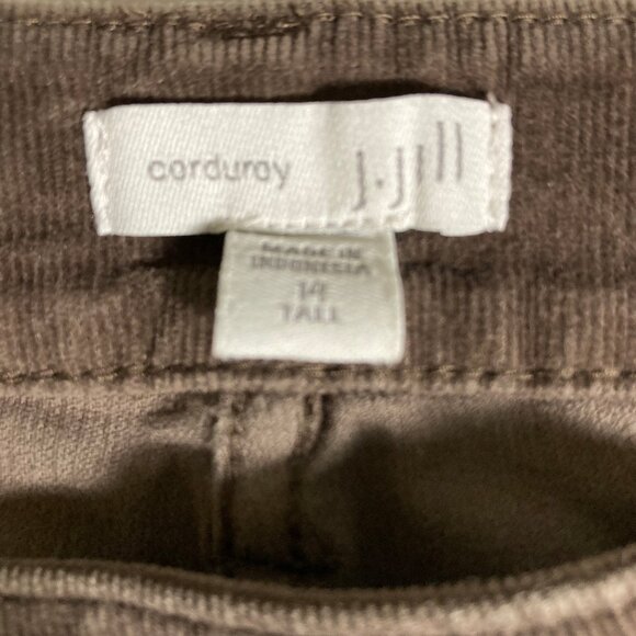 J. Jill Pants 14T Rich Brown Mid-Rise Soft Corduroy 5 Pocket Zipper Belt Loops - Picture 4 of 11